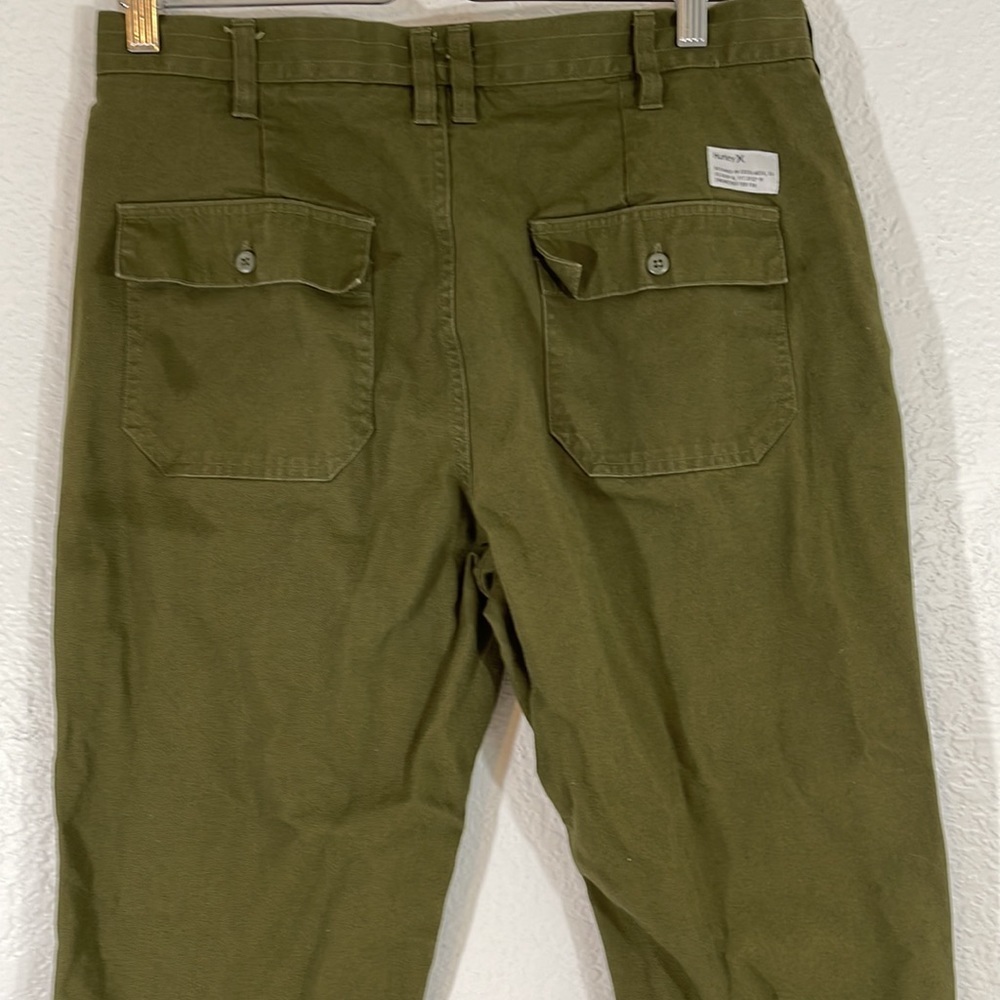 Hurley Men's Sunday Slim Fit Pants Button Fly Olive Green A09721 $80 Size 32 - Picture 8 of 14